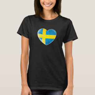 I Love Sweden My Home My Country Heart Sweden T-Shirt