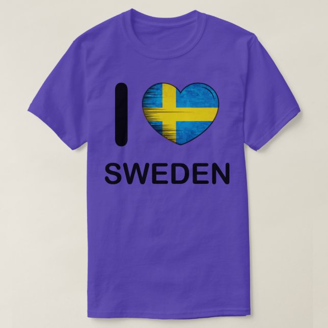 I Love Sweden My Home My Country my Heart 2 T-Shirt (Design Front)