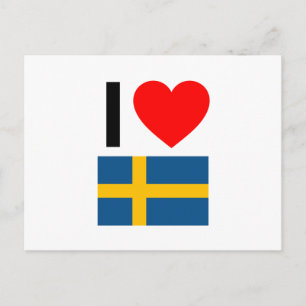 i love sweden postcard