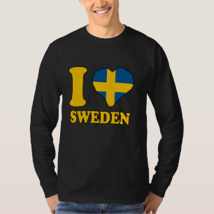 I Love Sweden Swedish Roots Swedish Pride Sweden F T-Shirt