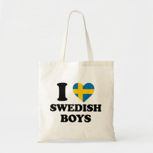 I love Swedish Boys Tote Bag