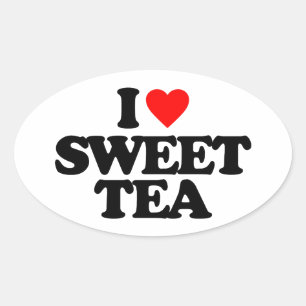 I LOVE SWEET TEA OVAL STICKER
