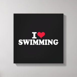 I love swimming canvas print