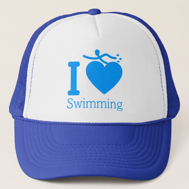 I Love Swimming Hat (Front)
