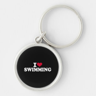 I love swimming key ring