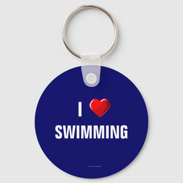 I Love Swimming keychain (Front)