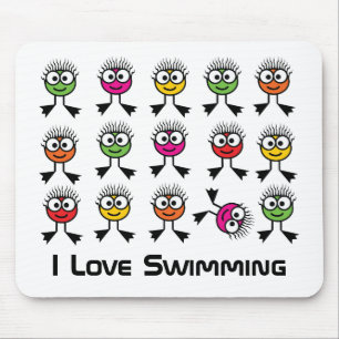 I Love Swimming - Mouse Mat
