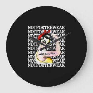 I Love Swimming - Swim Mum Not Weak Design Large Clock