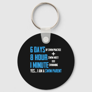 I Love Swimming - Swim Parent Design Key Ring