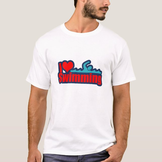I Love Swimming T-Shirt (Front)