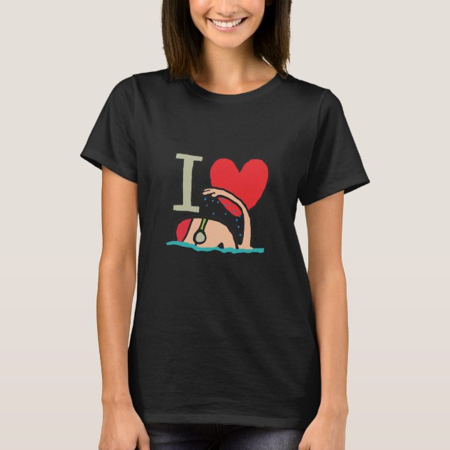 I Love Swimming T-Shirt (Front)