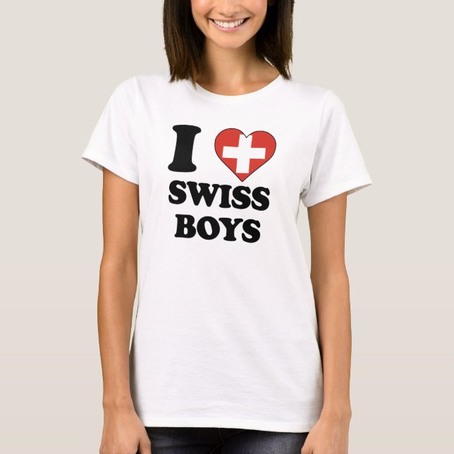 I love Swiss Boys T-Shirt (Front)