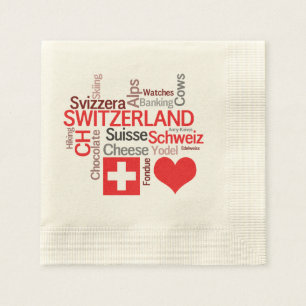 I Love Switzerland - Favourite Swiss Things Napkin