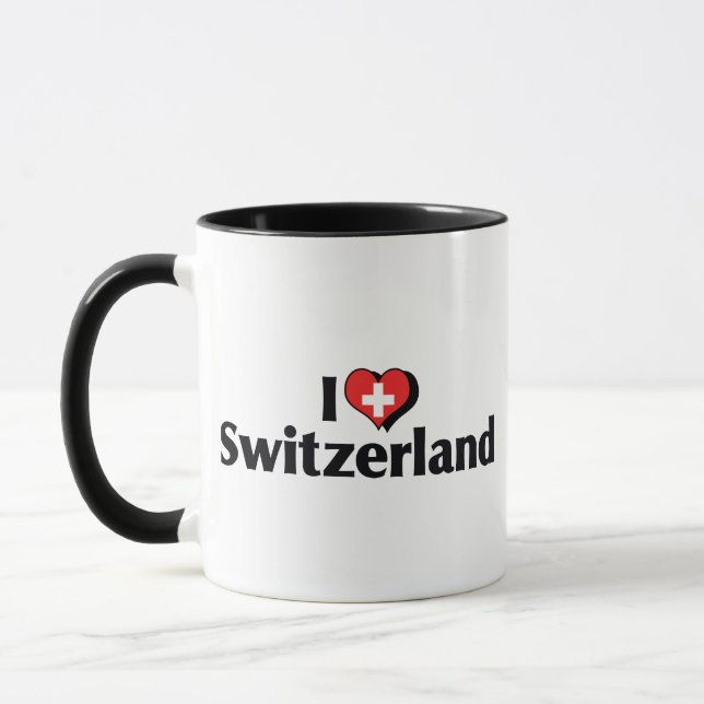 I Love Switzerland Flag Mug (Left)