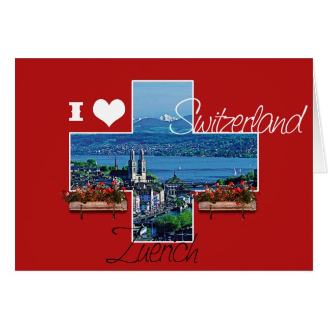 I love Switzerland - Greeting Card (Front Horizontal)
