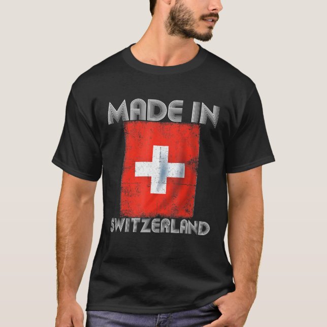 I Love Switzerland Its In My Dna Swiss Flag Nation T-Shirt (Front)