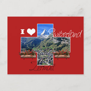 I love Switzerland Postcard