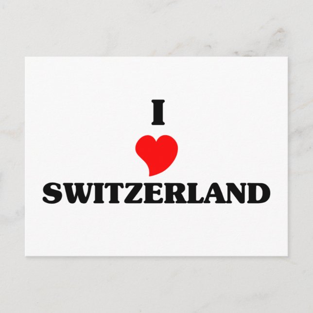 I Love Switzerland Postcard (Front)