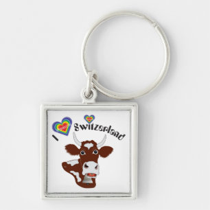 I love Switzerland Schlüsselanhänger Key Ring