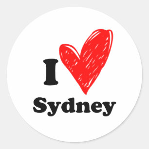 I love Sydney Classic Round Sticker