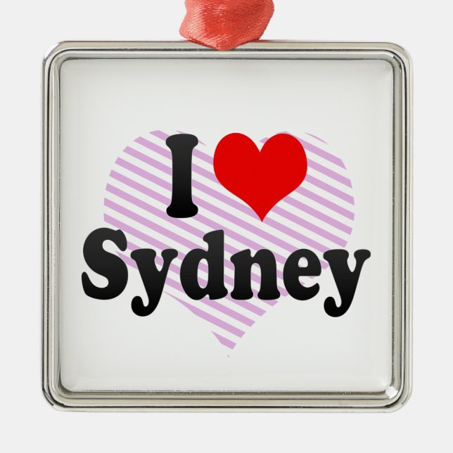 I love Sydney Metal Tree Decoration (Front)