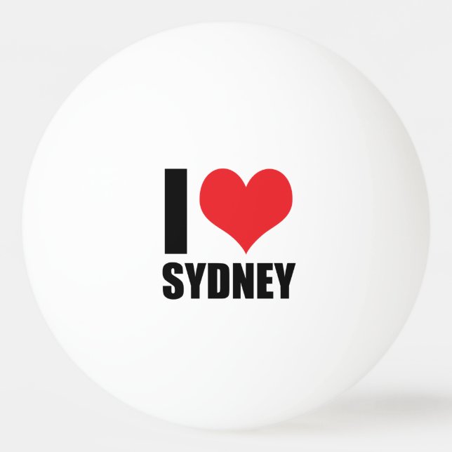 I love Sydney Ping Pong Ball (Front)