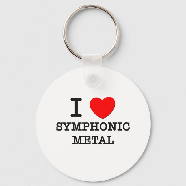 I Love Symphonic Metal Key Ring (Front)