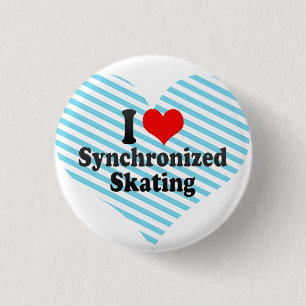 I love Synchronised Skating 3 Cm Round Badge