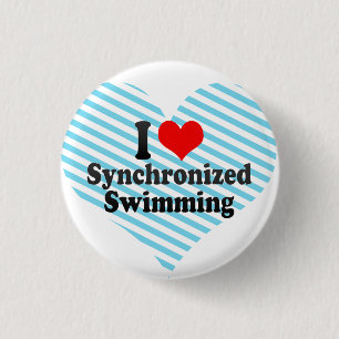 I love Synchronised Swimming 3 Cm Round Badge
