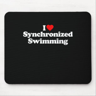 I Love Synchronised Swimming Heart Souvenir Funny Mouse Pad