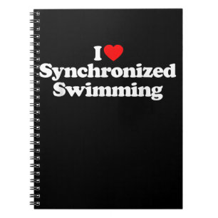 I Love Synchronised Swimming Heart Souvenir Funny Notebook