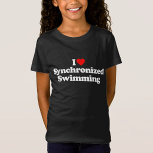 I Love Synchronised Swimming Heart Souvenir Funny T-Shirt