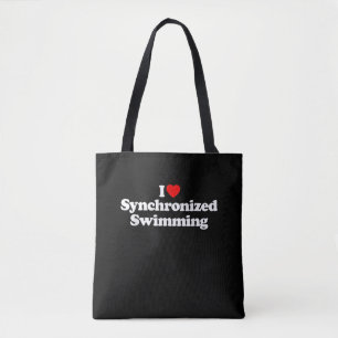 I Love Synchronised Swimming Heart Souvenir Funny Tote Bag