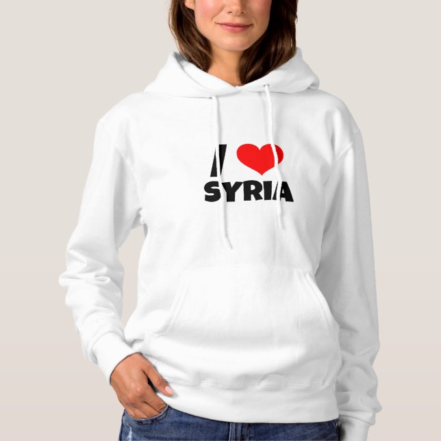 I Love Syria سوريا Hoodie (Front)