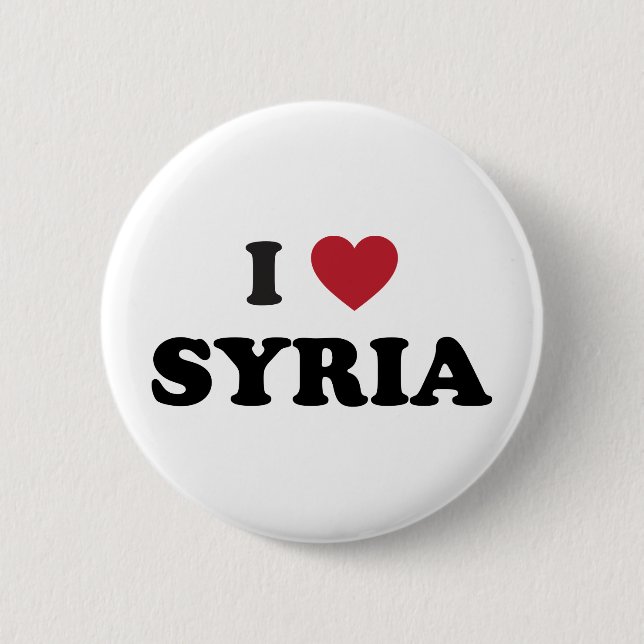 I Love Syria 6 Cm Round Badge (Front)
