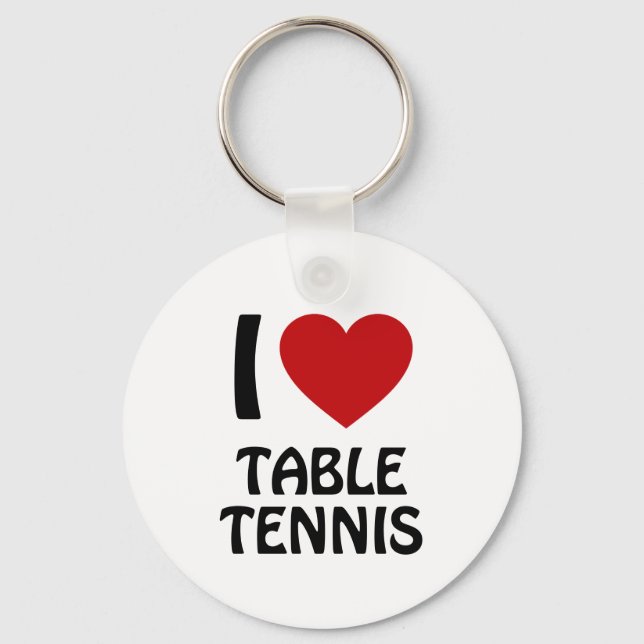 I love Table tennis Key Ring (Front)