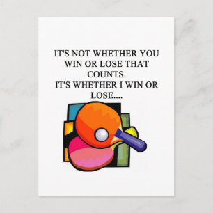 i love table tennis postcard
