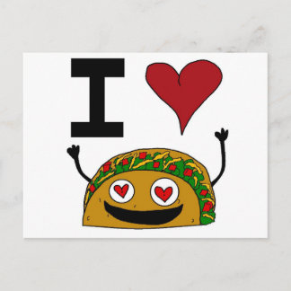 I Love Taco Postcard