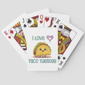 I Love Taco Tuesday Playing Cards