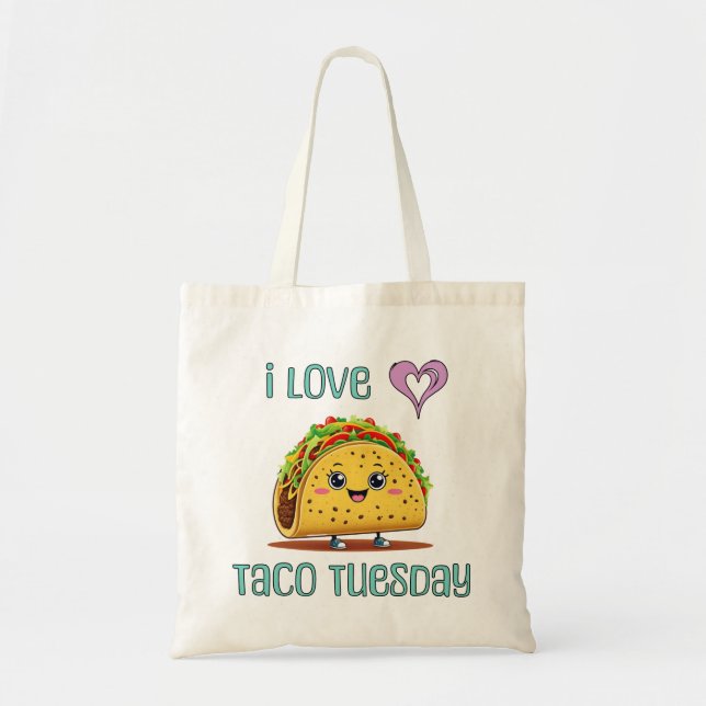 I Love Taco Tuesday Tote Bag (Front)