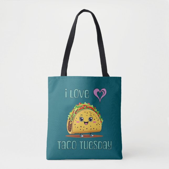 I Love Taco Tuesday Tote Bag (Front)