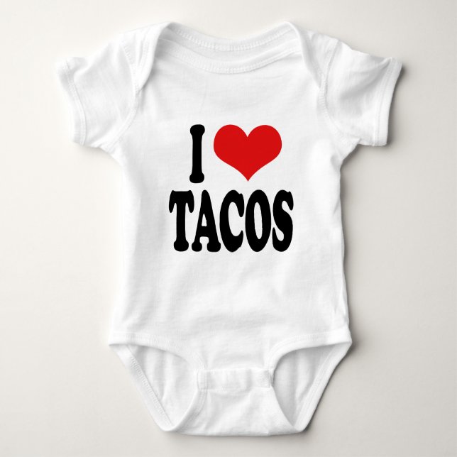 I Love Tacos Baby Bodysuit (Front)