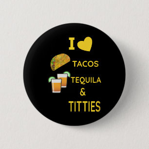 I Love Tacos Cinco De Mayo  6 Cm Round Badge