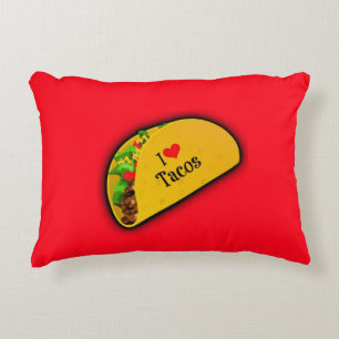 I Love Tacos Decorative Cushion