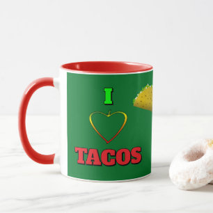 I Love Tacos Little Yellow Taco Truck Mug