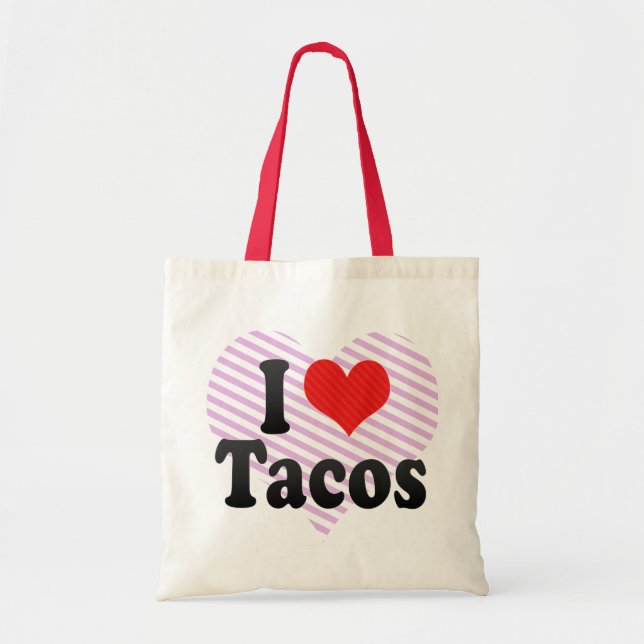 I Love Tacos Tote Bag (Front)