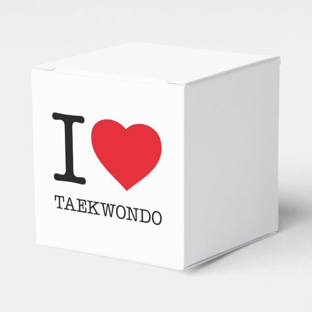 I LOVE TAEKWONDO FAVOUR BOX (Front Side)