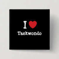 I love Taekwondo heart custom personalised