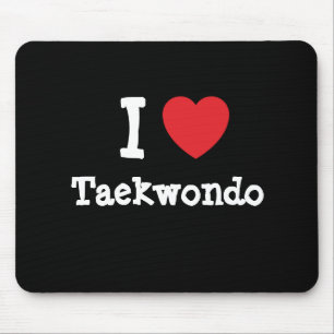 I love Taekwondo heart custom personalised Mouse Pad