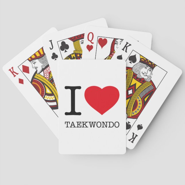 I LOVE TAEKWONDO PLAYING CARDS (Back)